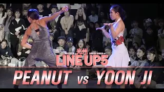 PEANUT vs YOON JIㅣWAACKING Quarter Final ㅣ2019 LINE UP SEASON 5