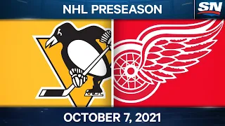 NHL Pre-Season Highlights | Penguins vs. Red Wings - Oct. 7, 2021