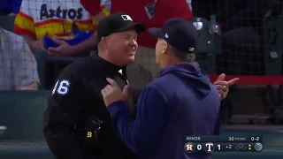 Umpire goes on a power trip at the Rangers/Astros game- April 3rd, 2019
