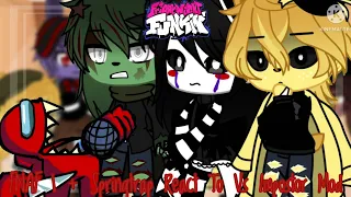 FNAF 1 + Springtrap React To Friday Night Funkin' Vs Impostor Mod || Gacha Club