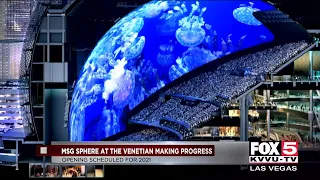MSG Sphere at the Venetian is on track to open in 2021 in Las Vegas