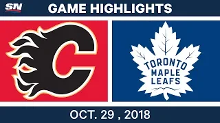 NHL Highlights | Flames vs. Maple Leafs - Oct. 29, 2018