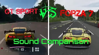 Forza Motorsport 7 vs GT Sport Sound Comparison (Corvette C7)