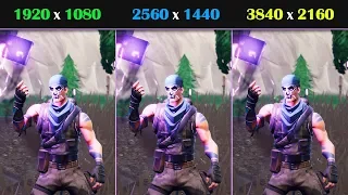 GTX 1080 Ti Fortnite: 1080P vs 1440P vs 4K FPS Comparison | EPIC Settings | i7 8700K