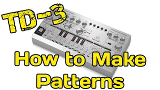Behringer TD3 - How to make patterns / Midi Mode / Change Key