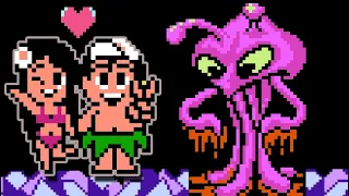 Adventure Island 3 (NES) All Bosses (No Damage)