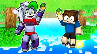 Minecraft But UPSIDE DOWN MOD with Roxanne Wolf and Gregory
