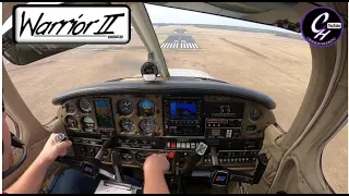 Single Pilot Piper Warrior II Cross Country Flying to the Beach!!
