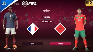 FRANCE VS MOROCCO WC FINAL QATAR 2022 | Ft. HAKIMI & MBAPPE ||FINAL||PS4PRO™|[4kFullHDR]