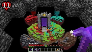 How I Built a Nether Hub In The Void In Minecraft Hardcore