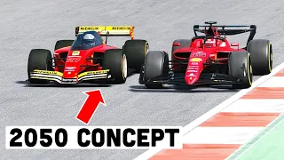 Ferrari F1 2022 vs Ferrari F1 2050 Concept - Monza