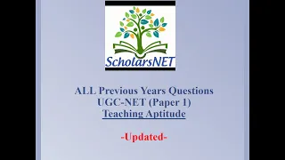 ALL Previous Years Questions - TEACHING APTITUDE - UGC-NET (Paper 1) - Updated till Dec'18