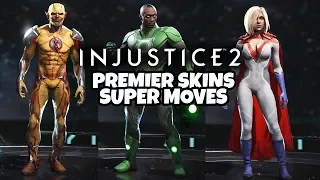 ALL INJUSTICE 2 PREMIER SKINS SUPER MOVES AND DIALOGUE