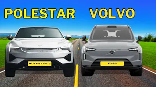 Polestar 3 Performance vs. Volvo EX90 Performance (2024) Comparison | Which is better?