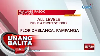 Walang pasok as of 7:06 AM (September 5, 2023) | UB