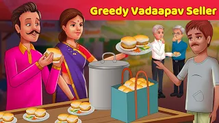 Greedy Vadaapaav Seller | English Fairy Tale | English Moral Story | English Cartoon