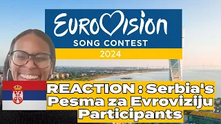 PARTICIPANTS REACTION! Pesma za Evroviziju 2024 [Serbia's #Eurovision2024 NS]