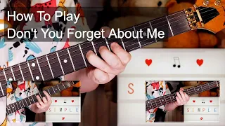 'Don't You Forget About Me' Simple Minds Guitar & Bass Lesson