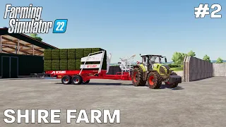 BALING AND STACKING BALES | FS22 Timelapse - Shire Farm | Farming Simulator 22 | Episode 2