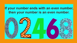 Even Numbers Song!  Learn by Singing!