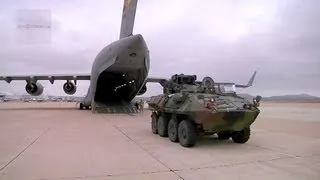 LAV-25 Loading & Unloading With C-17 Globemaster