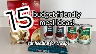 HOW TO EAT HEALTHY FOR CHEAP! New Year INSPO for CHEAP MEALS! 15 BUDGET Friendly MEALS!