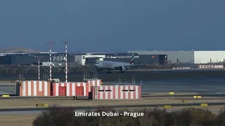 landing Emirates Dubai - Prague