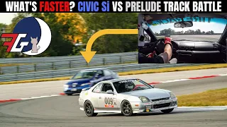 TRACK BATTLE: H22A Honda Prelude (BB6) VS K20 Honda Civic Si (FA5) | SCCA Time Trial at NCM