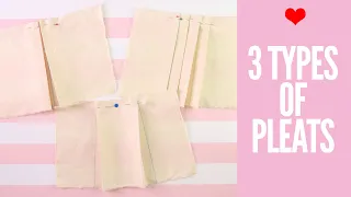How to Sew Pleats | Box Pleat, Knife Pleat, Inverted Box Pleat