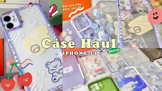 iPhone 11 Cases Unboxing ✧･ﾟ🍎 | Shopee haul ft. white iphone ☁️🧸