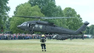 UH-60M Black Hawk & Bell OH-58D Kiowa Warrior -  Startup and take-off - Jarun, ZAGREB ▶️ 4K