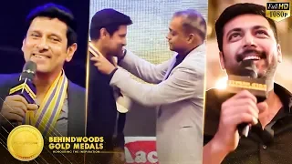Vikram Ultimately Trolls Jayam Ravi on Stage 😂 - Don't Miss it!! | Behindwoods Gold Medals 2016