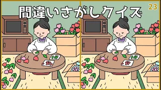 【間違い探しクイズ】大人向け脳トレゲーム！脳活おもしろYouTube動画【中級レベル】#23