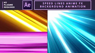 Speed Lines Anime FX Background in After Effects  | NoPlugin