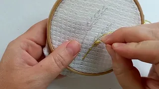 Как вышить колос пшеницы. Embroidery. How to embroider an ear of wheat