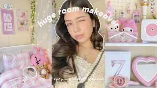 PINTEREST IT GIRL ROOM 🎀🤍 coquette + danish pastel + kpop room makeover | cloudmiin