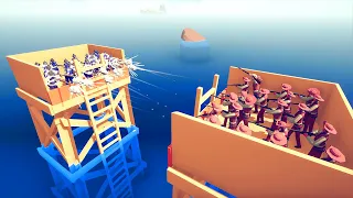 TOURNAMENT FROM THE TOWERS FIXED IN THE SEA | Totally Accurate Battle Simulator TABS
