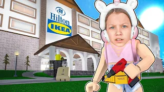 Построим Отель для Голодных в IKEA Роблокс?