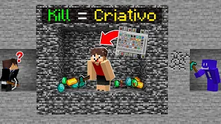 SPEEDRUNNER VS 2 CAÇADORES MAS A CADA KILL EU GANHO CRIATIVO POR 5 SEGUNDOS no minecraft!