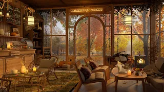 Autumn Jazz at Coffee Shop Ambience ☕ Background Music to Relax, Study, Work