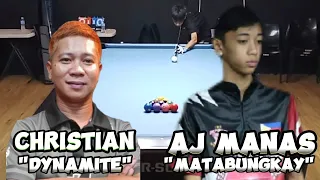 Christian "DYNAMITE" 🆚 Team MATABUNGKAY AJ MANAS 🎱 10 BALLS | PAREHAS🔥