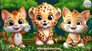 Cute Little Farm Animal Sounds: Leopard, Lion, Cheetah, Buffalo, Wolf, Baboon - Music For Relax