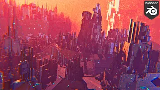 Blender Sci Fi City With Geometry Nodes Tutorial