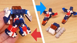 Micro LEGO brick cars combiner transformer mech - Lightning Man #LEGO #transformers #combiners