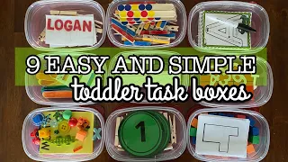 Toddler task boxes