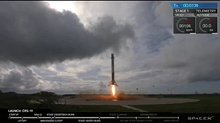 Приземление Falcon 9 | SpaceX CRS 11 Hosted Webcast Landing