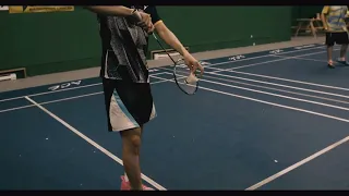 Badminton trick shot, SPIN SERVE aka KEVIN SERVE - Best Method Tutorial