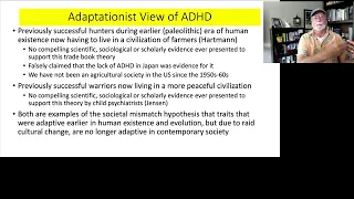 Is ADHD Good for Something?  ADHD as an Adaptation -  Part I