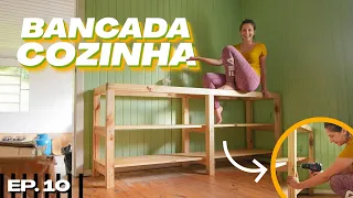 DIY - APRENDA A FAZER UMA BANCADA DE COZINHA DE MADEIRA | Ep. 10