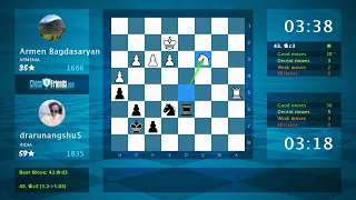 Chess Game Analysis: Armen Bagdasaryan - drarunangshu5 : 1/2-1/2 (By ChessFriends.com)
